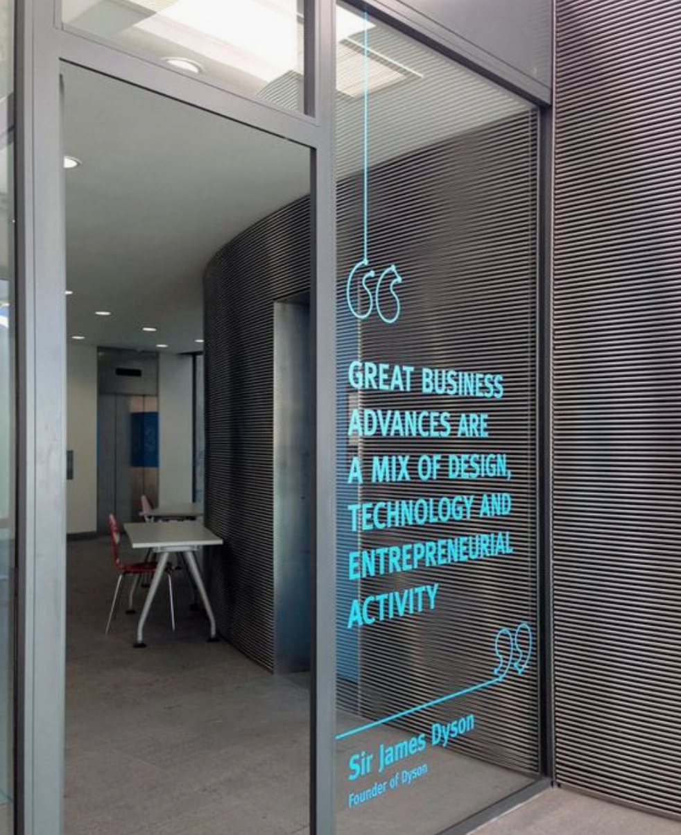 frosted sticker for office glass for quote and values